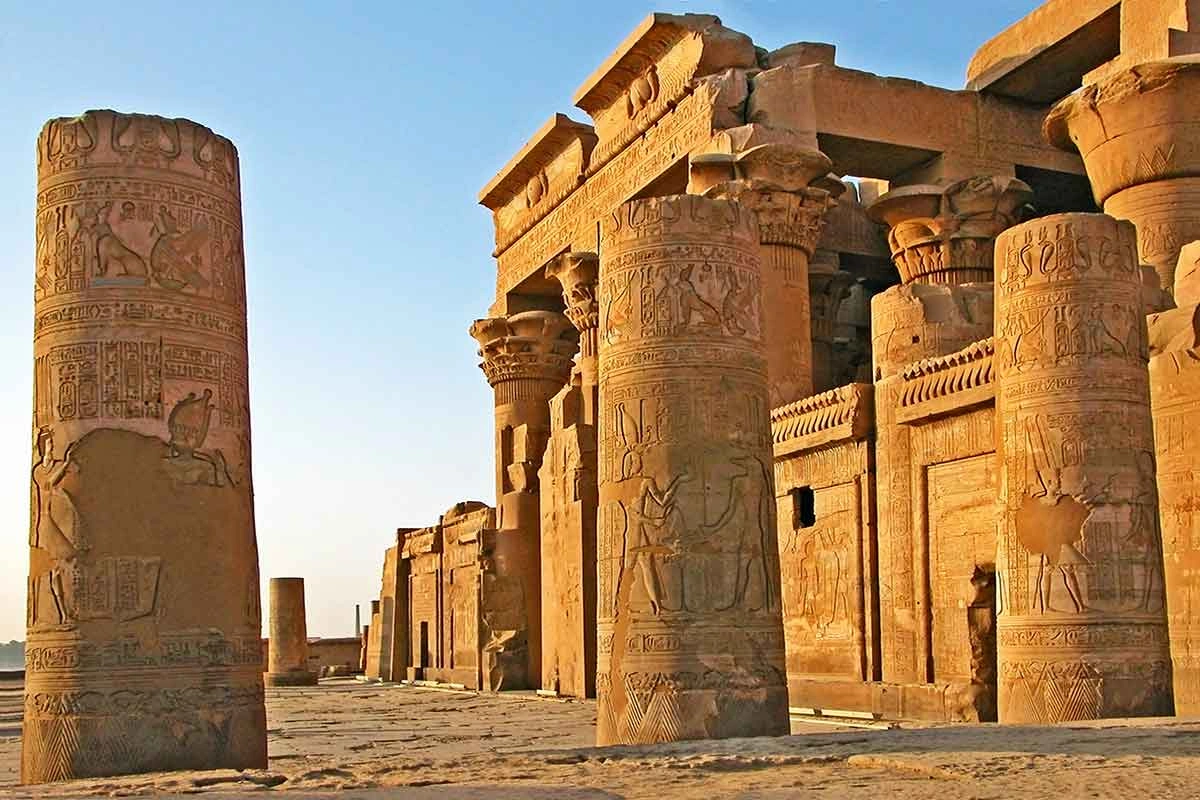 Exterior view of Kom Ombo Temple photographed by Dennis Archer.